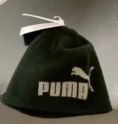 新品タグ付き】PUMA プーマ ニット帽 ビーニー ブラック フリーサイズのサムネイル