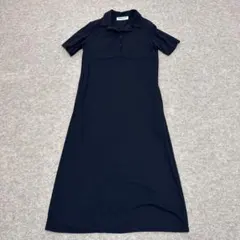 COMME CA DU MODE ネイビー 半袖ポロワンピースのサムネイル