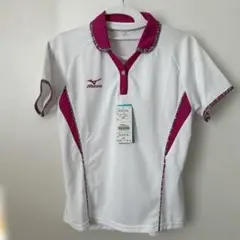 Mizuno テニス ポロシャツ ホワイト/パープル