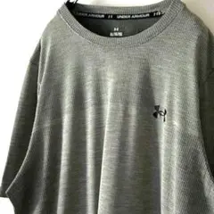 アンダーアーマー ロゴ プレーン Tシャツ XL グレー 灰色 古着