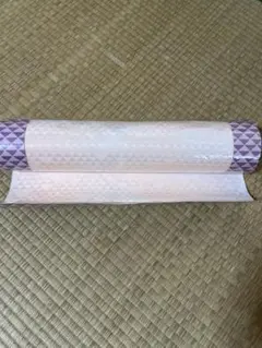 新品 友仙柄 精華ちりめん長襦袢 反物 未仕立て 薄紫色系×市松柄 061
