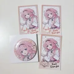 にじさんじ わんにゃん days チェキ 周央サンゴ 缶バッジ 箔押し レア