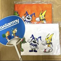 【新品未開封】セガサミー　マフラータオル×2枚　うちわセット