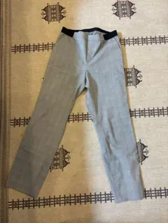 グレー チェック柄 スラックス