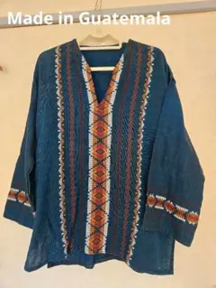 メキシコ刺繍　グアテマラ製　長袖シャツ　アミナ