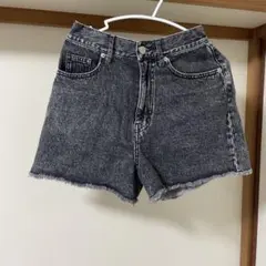WEGO ブラックデニムショートパンツ S