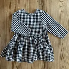 110cm チェック柄 フリルチュニック