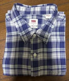 LEVI'S 長袖シャツ L 青と白のチェック