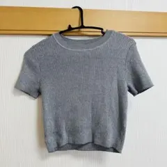 GU ラメクロップドセーター