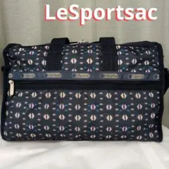 LeSportsac ネイビー ミディアムウィークエンダー 幾何学模様 ボストン