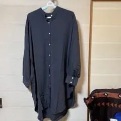 LOWRYS FARM ダークグレー シャツワンピース