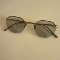 サングラス　グレーレンズ　フレームゴールド