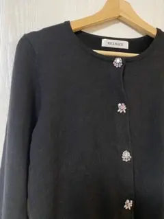 misch masch ミッシュマッシュ　カーディガン　ビジュー　黒