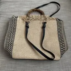 ANITA BILARDI バンブーカゴバッグ美品のサムネイル