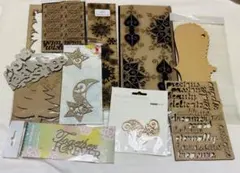 木製クリスマスモチーフカット他11点