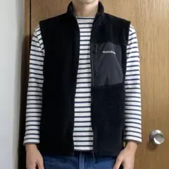 モンベル メンズLサイズ クリマエアベスト mont-bell 黒 フリース