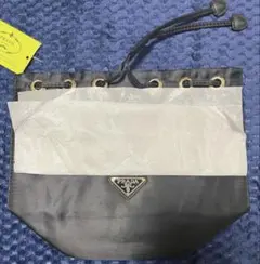PRADA プラダ トートバッグ ノベルティ / ストロー/刺繍ロゴ / 箱付き