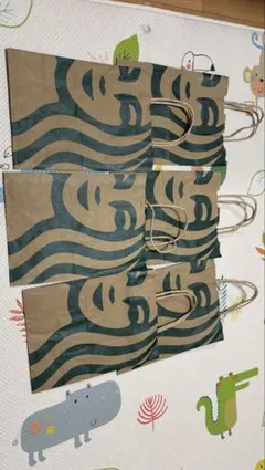 スタバ ショップ袋 紙袋 リメイク ラッピング スターバックス 6枚