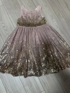 スパンコール　ピンク　ゴールド　ドレス H&M キッズ　発表会