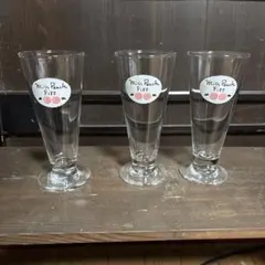 昭和レトロ　Miss Peach Fizz ガラスグラス 3個セット