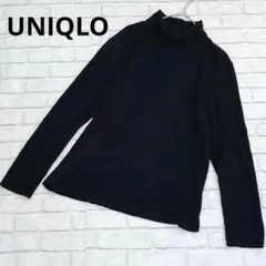 j134【ユニクロ】タートルネックカットソー☆ヒートテック　温かい　防寒　L