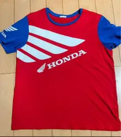 HONDA ロゴ Tシャツ レッド/ブルー