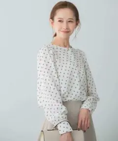 URBAN RESEARCH ROSSO フラワープリントパフブラウス