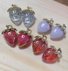 いちご型チャーム6個セット