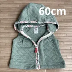 試着のみCarter’s フード付きベスト 3m 60cm ジッパー仕様