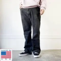 USA製リーバイス517 ヒゲ ブーツカット 後染めブラック 実寸W37 L29