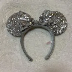 ディズニー ミニー スパンコール カチューシャ シルバー