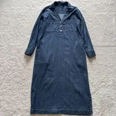 A.P.C. アーペーセー デニム プルオーバー ロングシャツワンピース