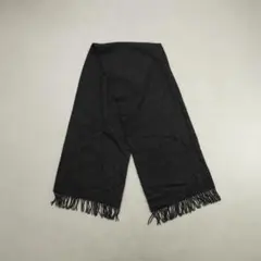 Cashgora ウールニットマフラー カシミヤ100％ グレー/QW11