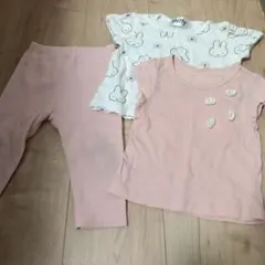 ミッフィー柄Tシャツとユニクロレギンス保育園着セット