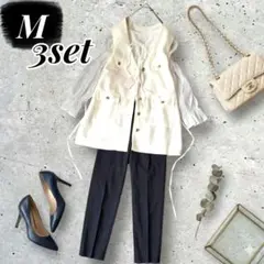 【新品有】ジレコーデ3点セットM 通勤オフィス 春夏着回し