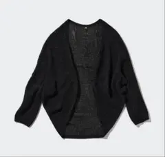 【新品タグ付き‼️】UNIQLO 3Dメッシュカーディガン 長袖 ブラック XLのサムネイル