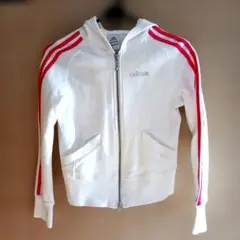 adidas レディース セットアップ フルジップジャージ ホワイト S