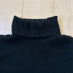 GAP ギャップ タートルネック ニット セーター ロング ワンピース ブラック