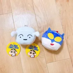 クレヨンしんちゃん シロ アクション仮面 ぬいぐるみ キーホルダー セット
