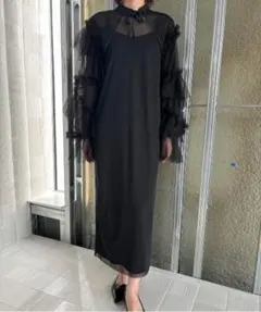 【極美品】アメリ シアー チュール ワンピース ドレス 25AW 完売品のサムネイル