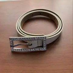 ベージュベルト（ストーン付バックル）