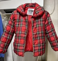 JENNI 中綿コート 130cm レッドチェック