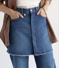 ラップデニムミニスカートのサムネイル