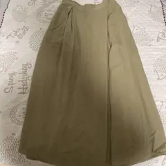BACK NUMBER ガウチョパンツ カーキ Fサイズ