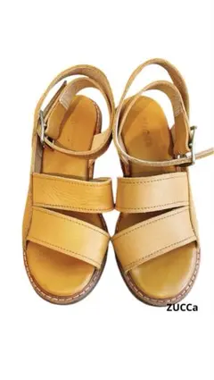 ZUCCa アンクルストラップ　ウッドサンダル
