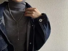 ーsilver pearl chain necklaceー　サージカルステンレス