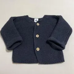プチバトー ニットカーディガン　ネービー　12M
