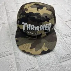 THRASHER スラッシャー ロゴ 迷彩 スナップバック キャップフリーサイズのサムネイル