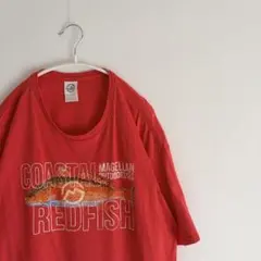 90s~ ヴィンテージ レトロ y2k 古着 Tシャツ 釣り フィッシング 赤魚