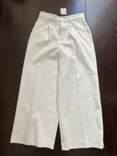 新品 タグ付き マッキントッシュ ワイドパンツ ウエストゴム 麻混 36 白のサムネイル